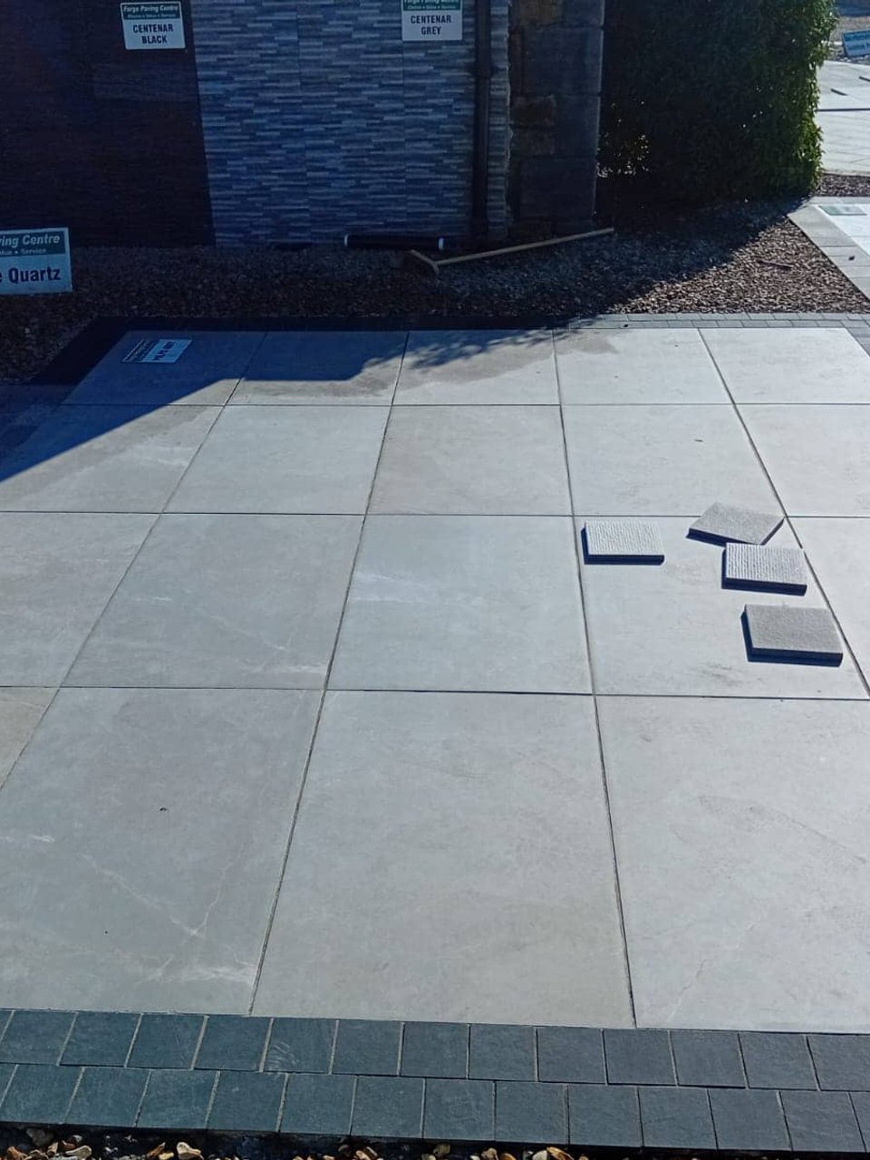 polished paving slabs